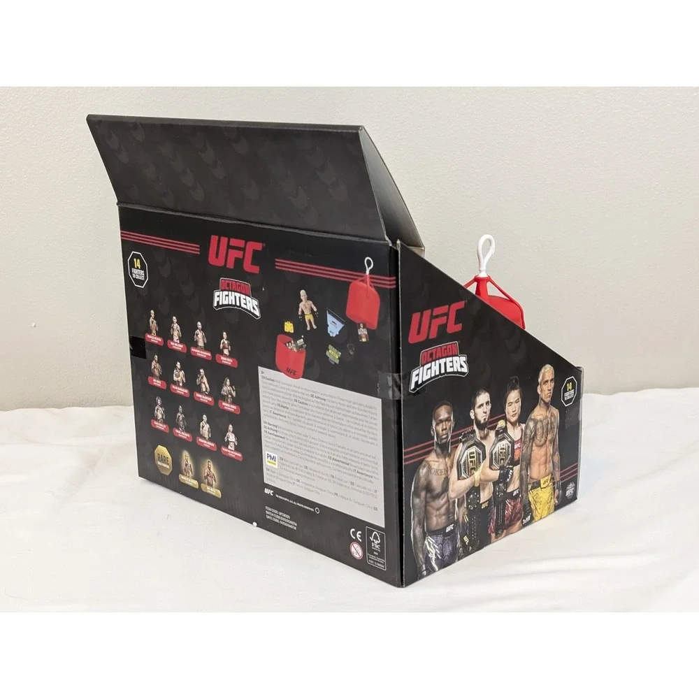 UFC Octagon Fighters Display Case & 8 SEALED Blind Pack Figure MMA Fighting 2025